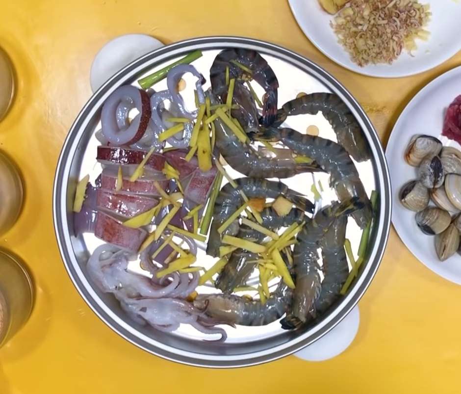 Hấp cách thuỷ hải sản