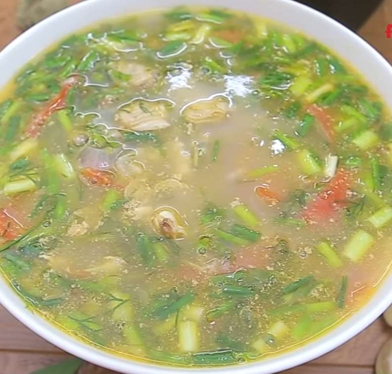 Canh ngao chua nấu sáu