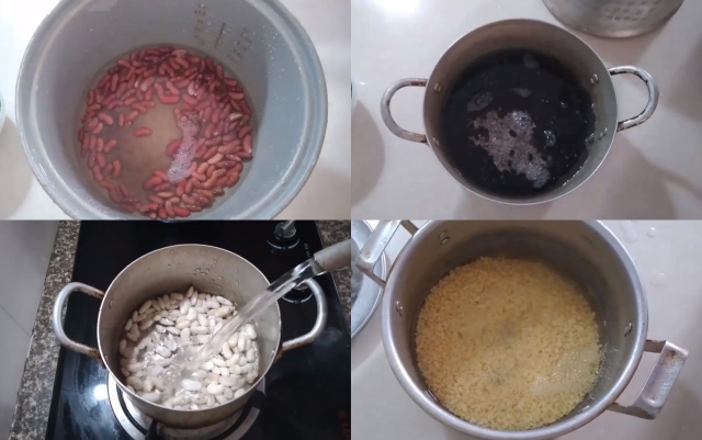 Ngâm các loại hạt đậu trước khi nấu 