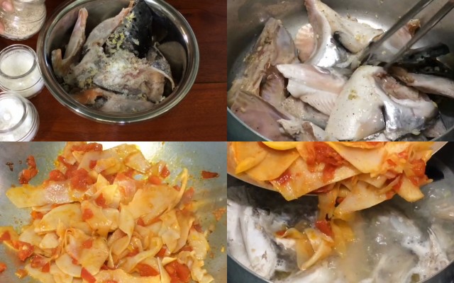 Ngon hơn bao giờ hết: Bí quyết nấu lẩu đầu cá hồi măng chua đậm đà, ngọt ngào 4 Nấu sốt lẩu đầu cá hồi