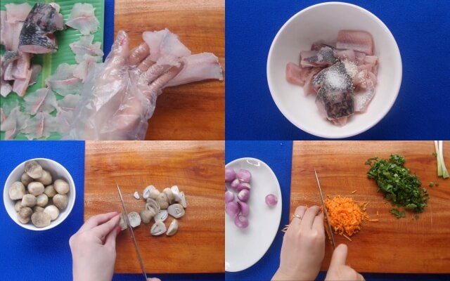 Sơ chế và phi lê cá lóc, sơ chế các loại rau củ