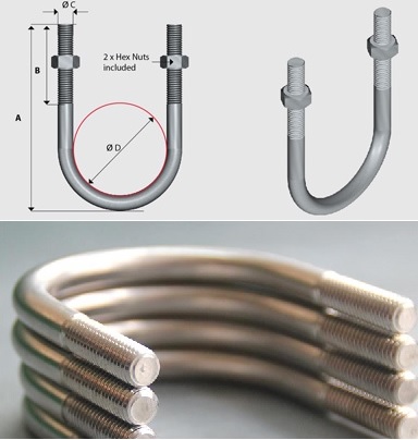 U Bolt Inox U Bon Inox Om ống F2 U Bolt Inox U Bon Inox Om ống F2
