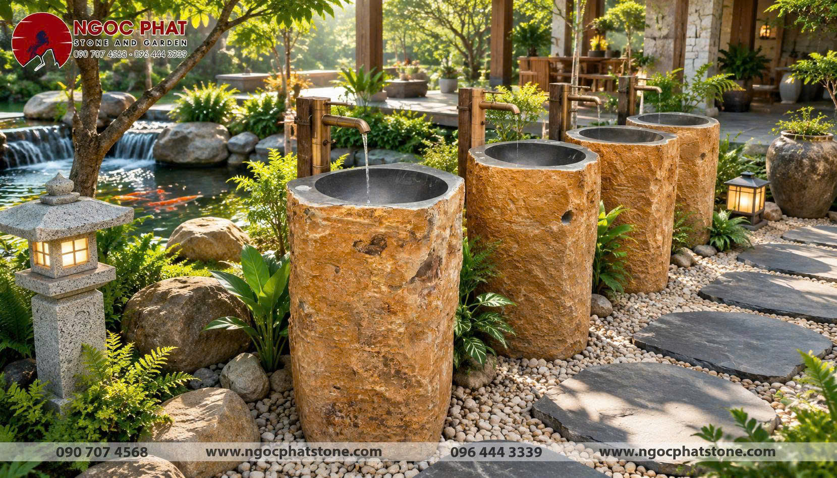 LAVABO ĐÁ BAZAN NGUYÊN KHỐI