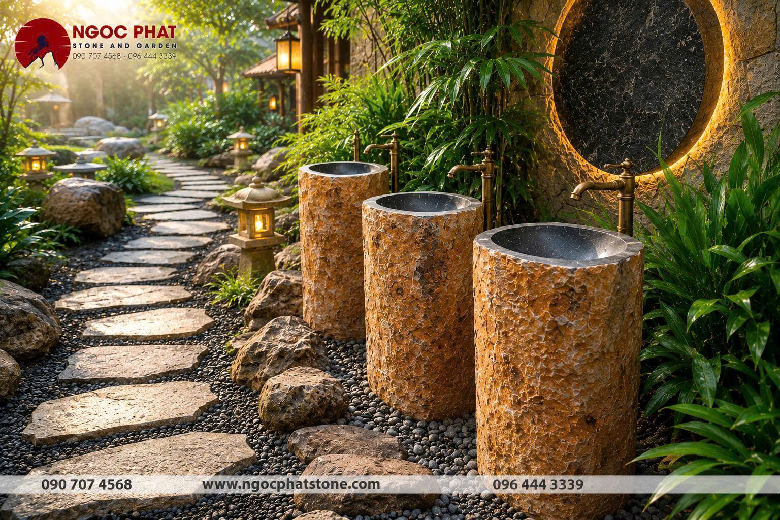 LAVABO ĐÁ BAZAN NGUYÊN KHỐI