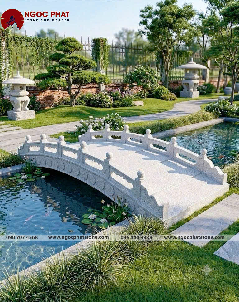 CẦU ĐÁ GRANITE TỰ NHIÊN NGUYÊN KHỐI