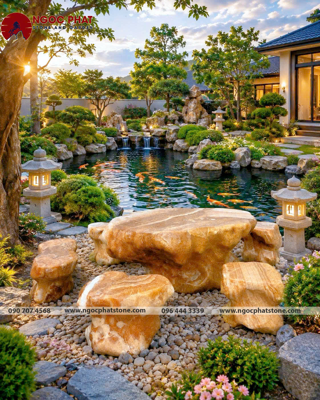 BỘ BÀN GHẾ ĐÁ THẠCH ANH TỰ NHIÊN NGUYÊN KHỐI