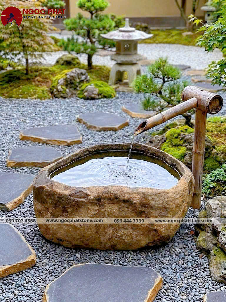CHẬU ĐÁ BAZAN TỰ NHIÊN NGUYÊN KHỐI
