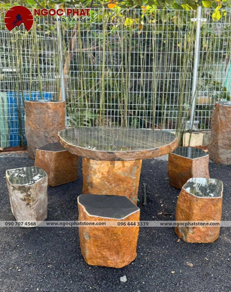 BÀN GHẾ ĐÁ BAZAN