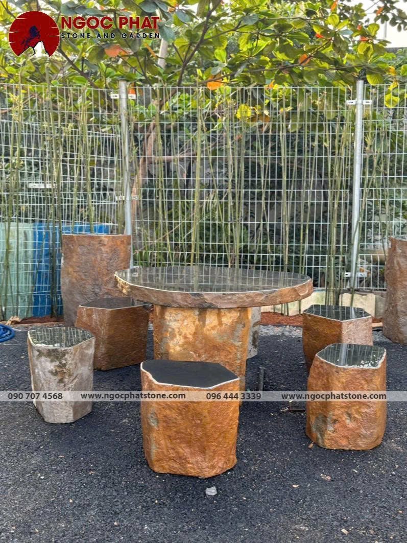 BÀN GHẾ ĐÁ BAZAN