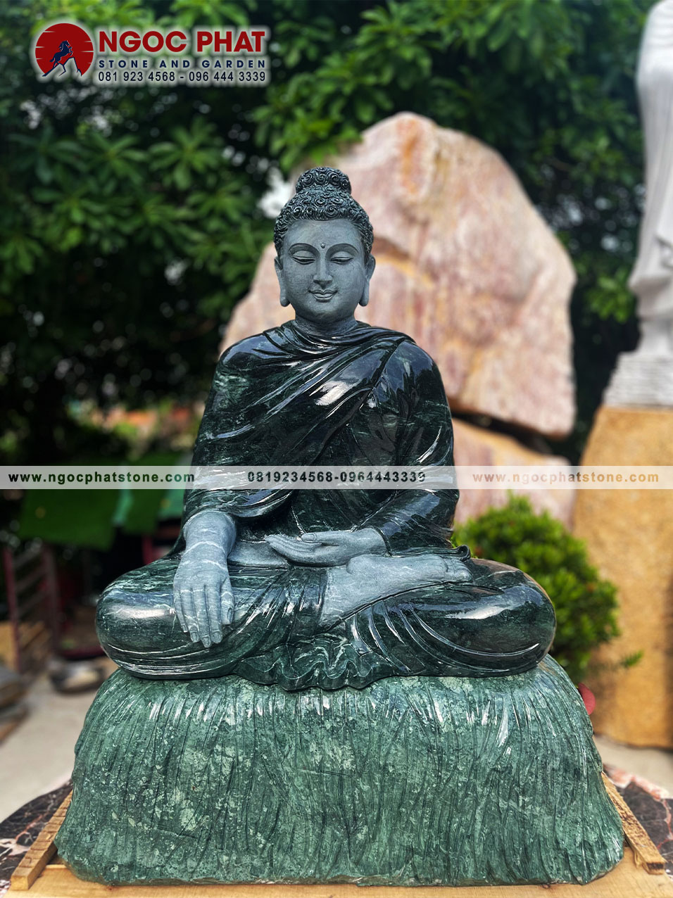 Tượng Phật Thích Ca Mâu Ni Đá Cảnh Sân Vườn Ngọc Phát