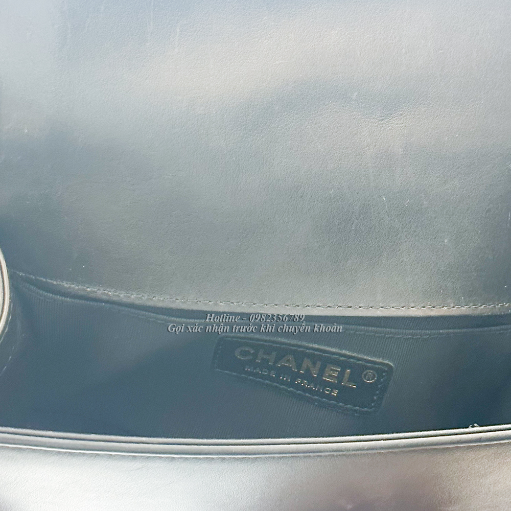 Túi Chanel Chanel Boy Inside Look Túi Chanel Boy Size S đen Da