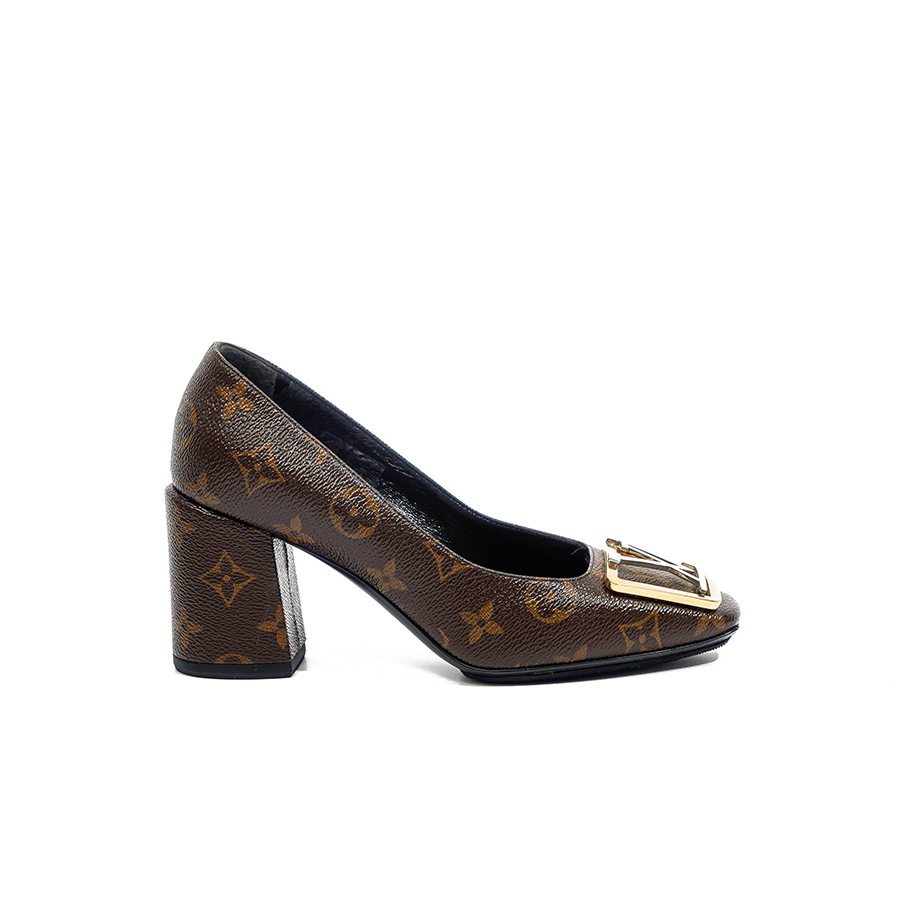 Louis Vuitton Monogram Canvas Madeleine Block Heel Pumps Size 36 Louis  Vuitton