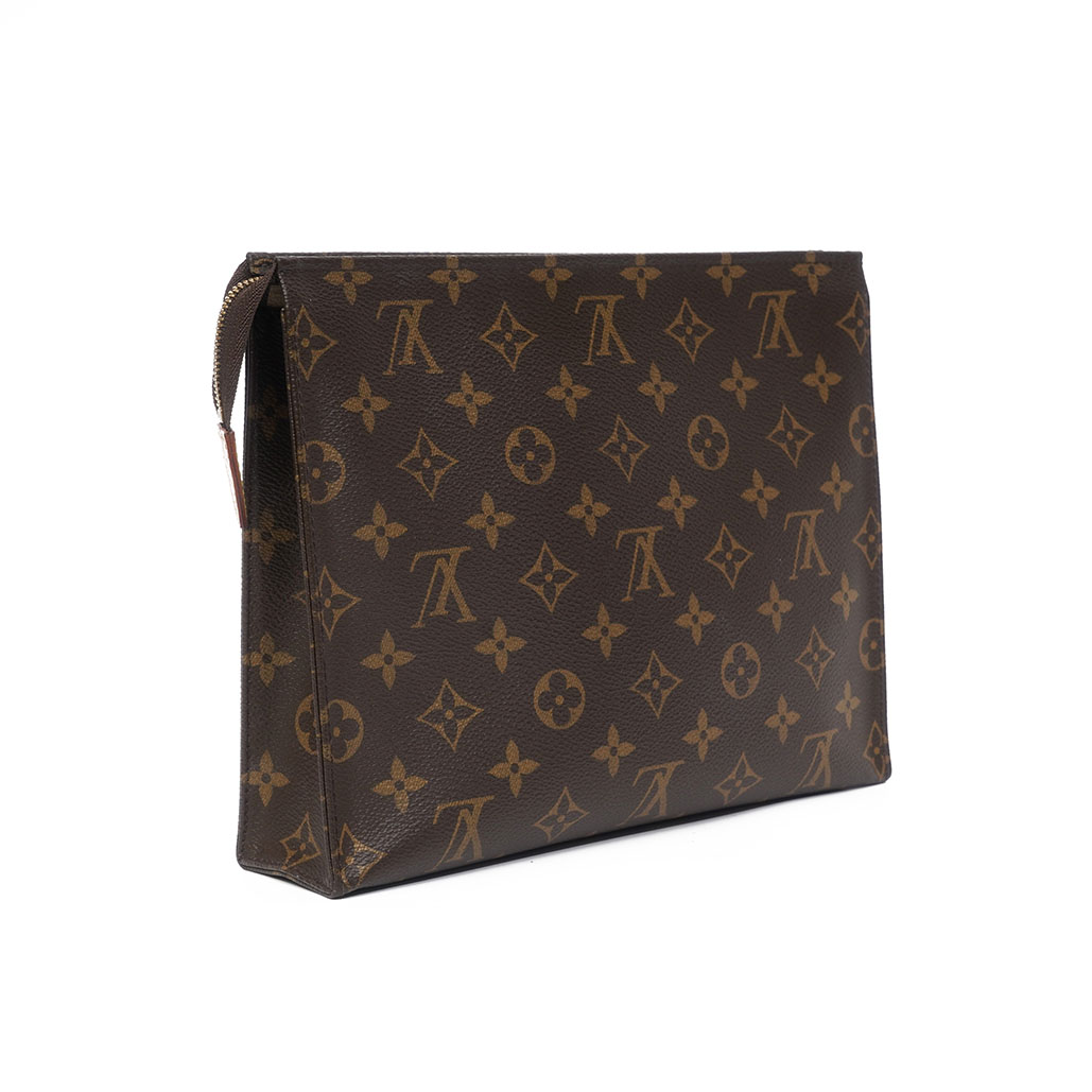 Louis Vuitton Toiletry Pouch 26 in Embossed Cowhide Leather with Goldtone   US