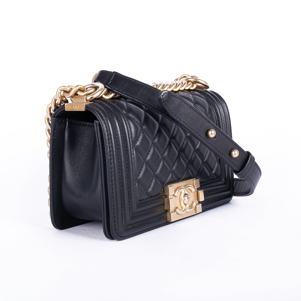 Túi Chanel Boy Classic Màu Đen Khóa Vàng - Main Image