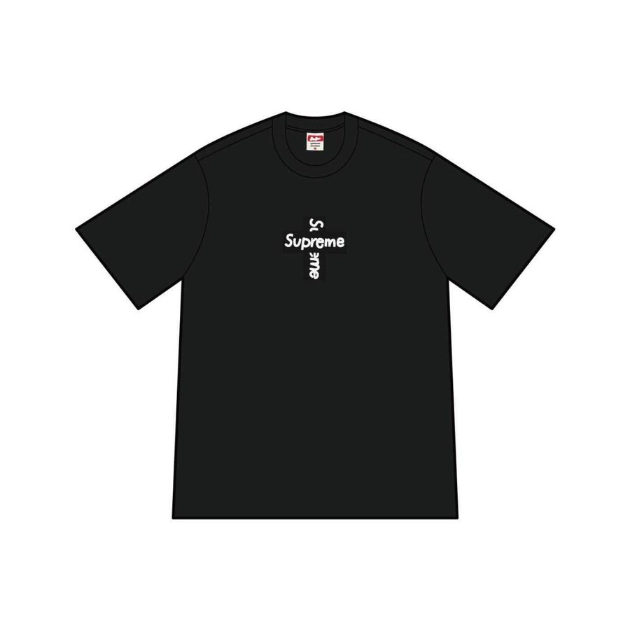 Supreme Cross Box Logo Tee ネイビー 20aw