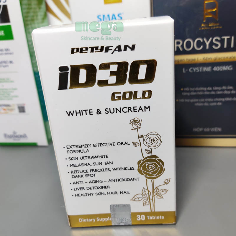 id30 gold white and sunscreen