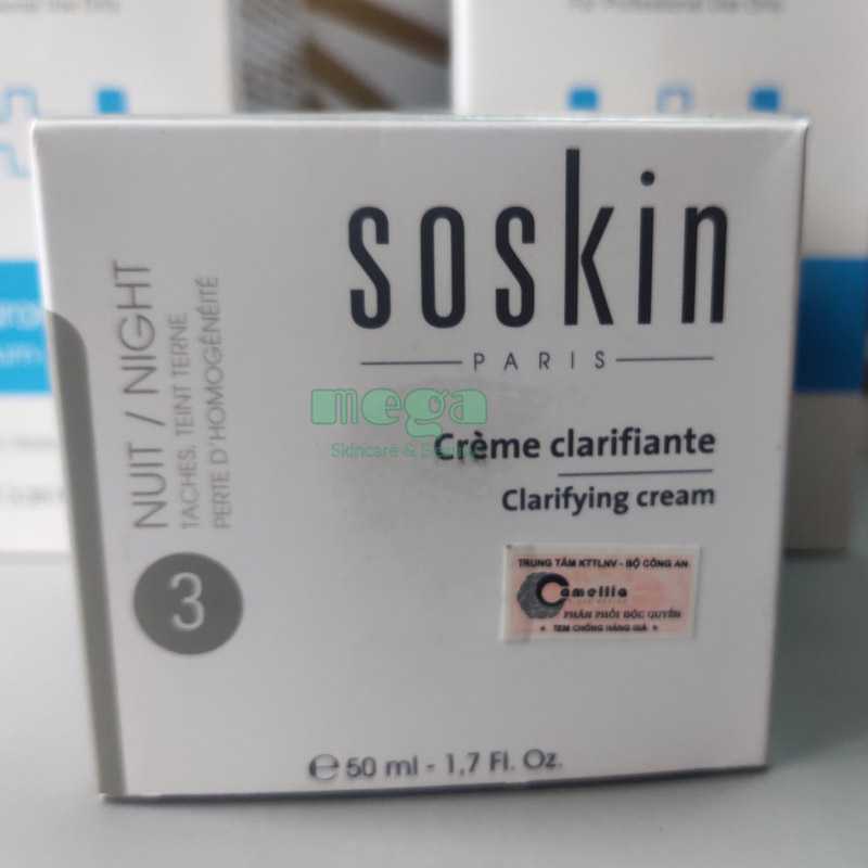 Kem dưỡng trắng Soskin Clarifying Cream cho da không đều màu 50ml