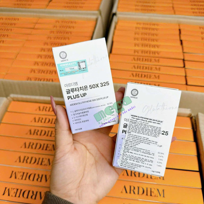 Film Ngậm Trắng Da Ardiem Glutathione 50X 325 Plus Up