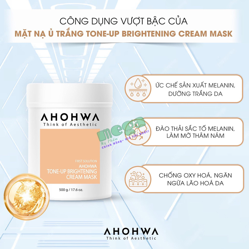 Mặt nạ Ủ trắng Ahohaw Tone-up Brightening