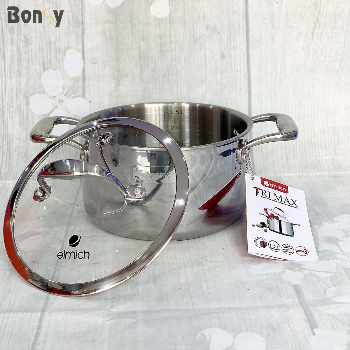 Nồi inox 304 Elmich đáy đúc liền nhiều size 18~28cm Trimax XS