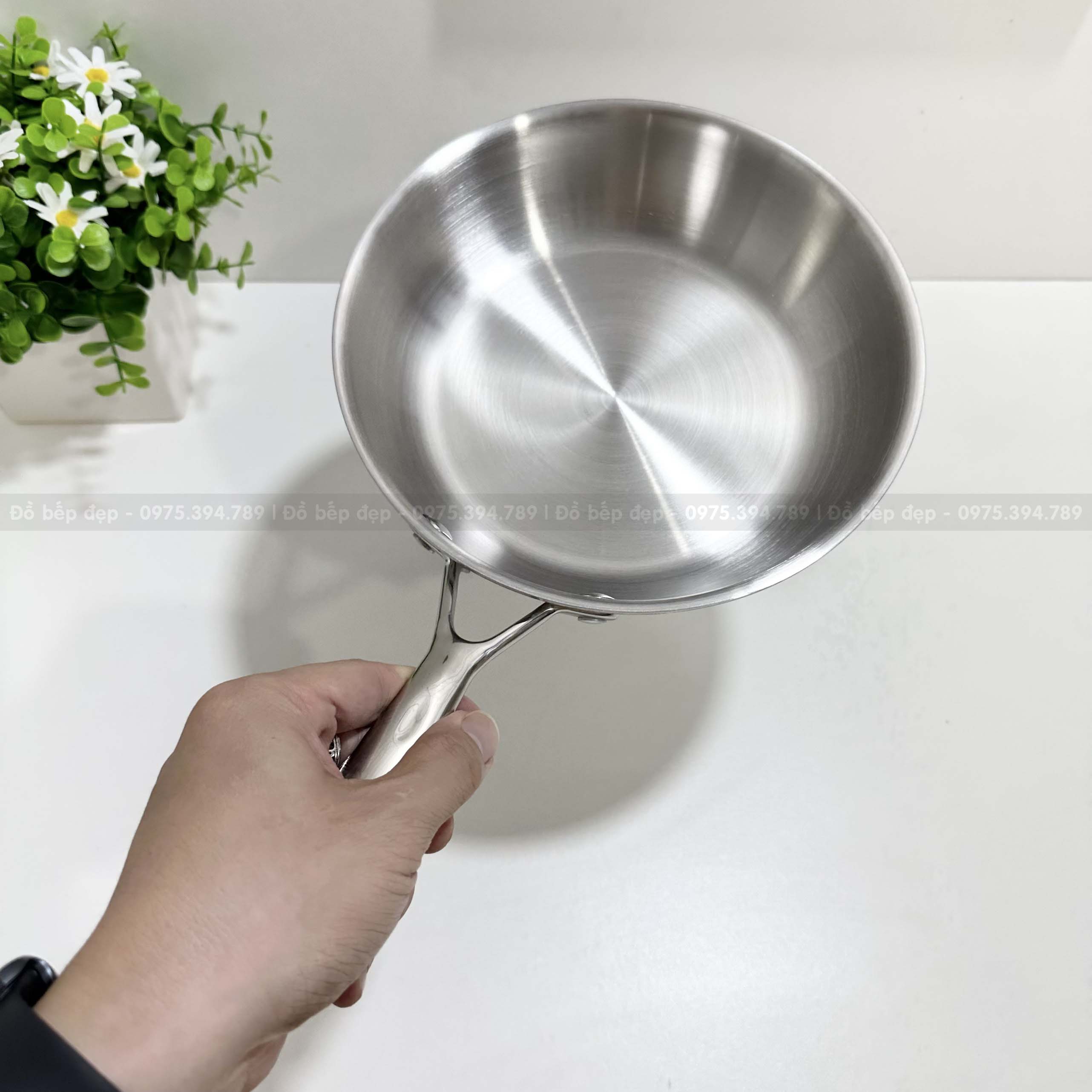 Chảo inox 3 lớp nguyên khối Elmich Trimax ( 3 size 20-24-26cm)