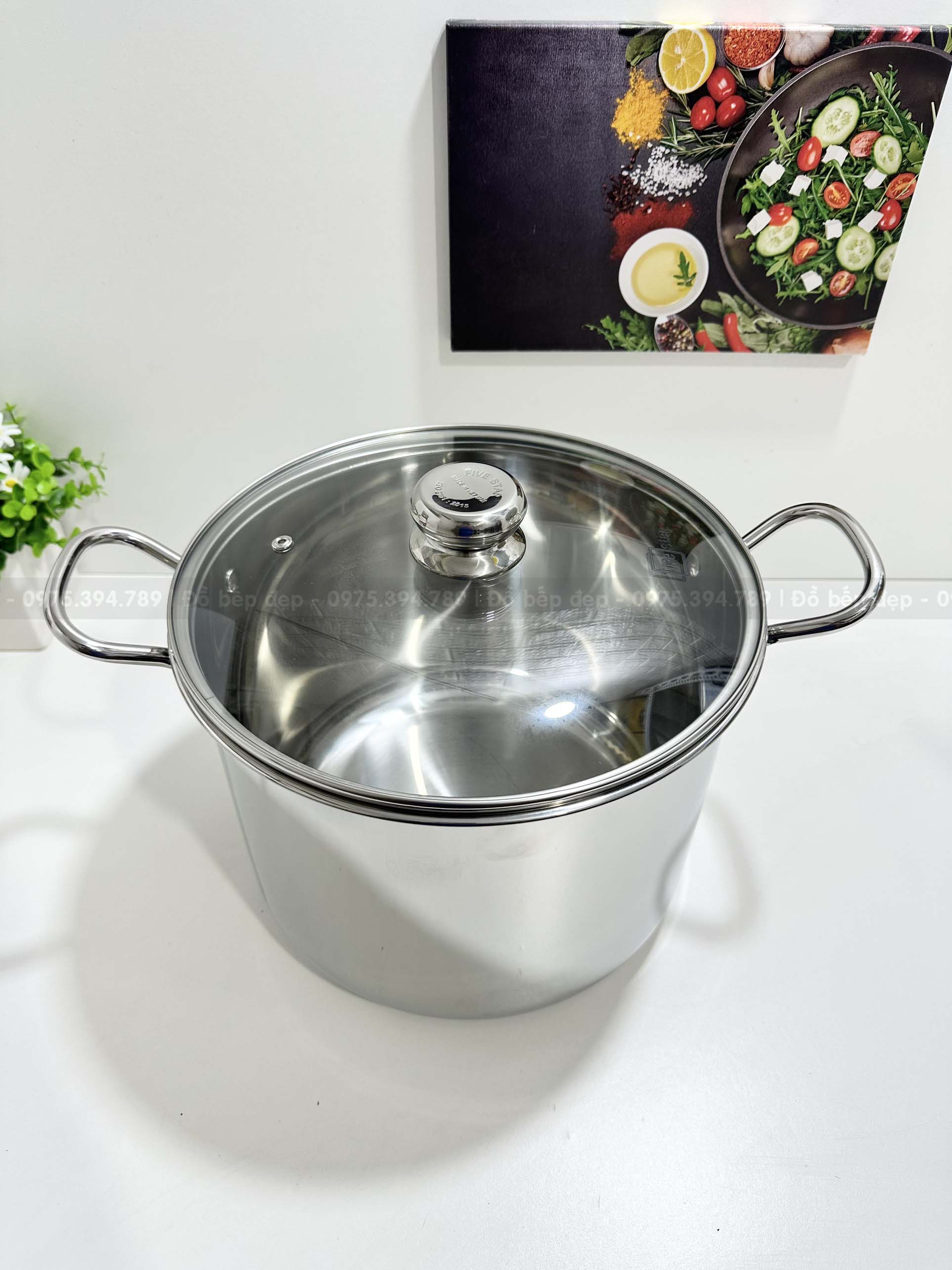 Nồi luộc gà inox 304 Fivestar 28cm