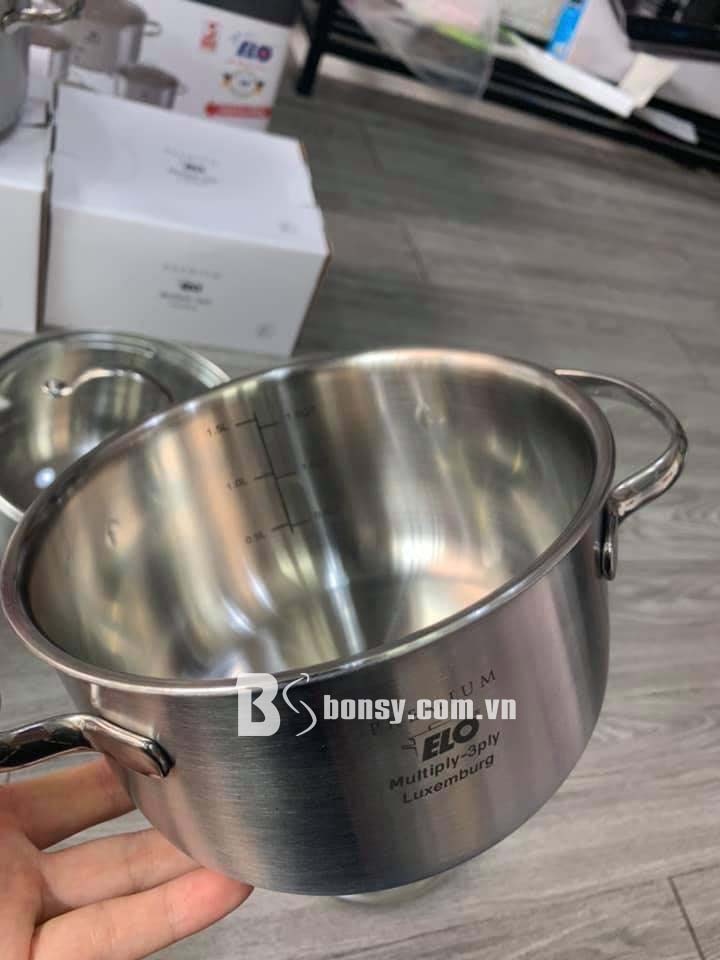 Bộ nồi bếp từ Elo 4 chiếc inox đáy đúc Luxembourg