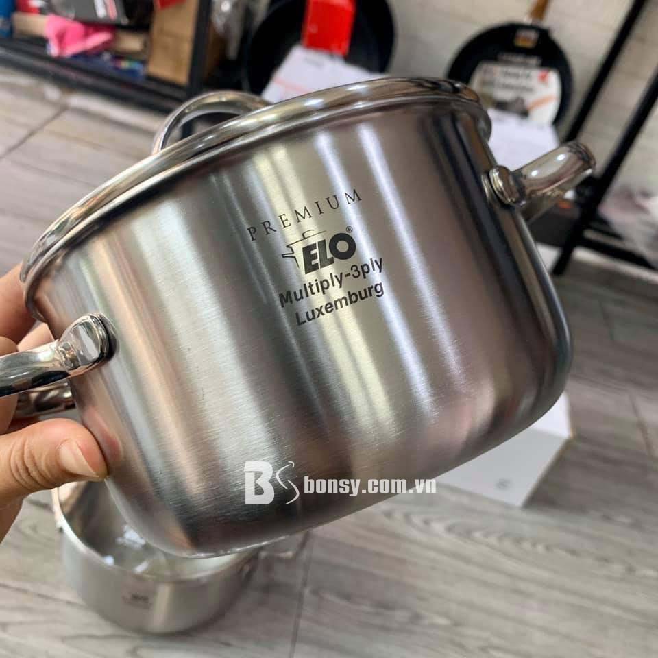 Bộ nồi bếp từ Elo 4 chiếc inox đáy đúc Luxembourg