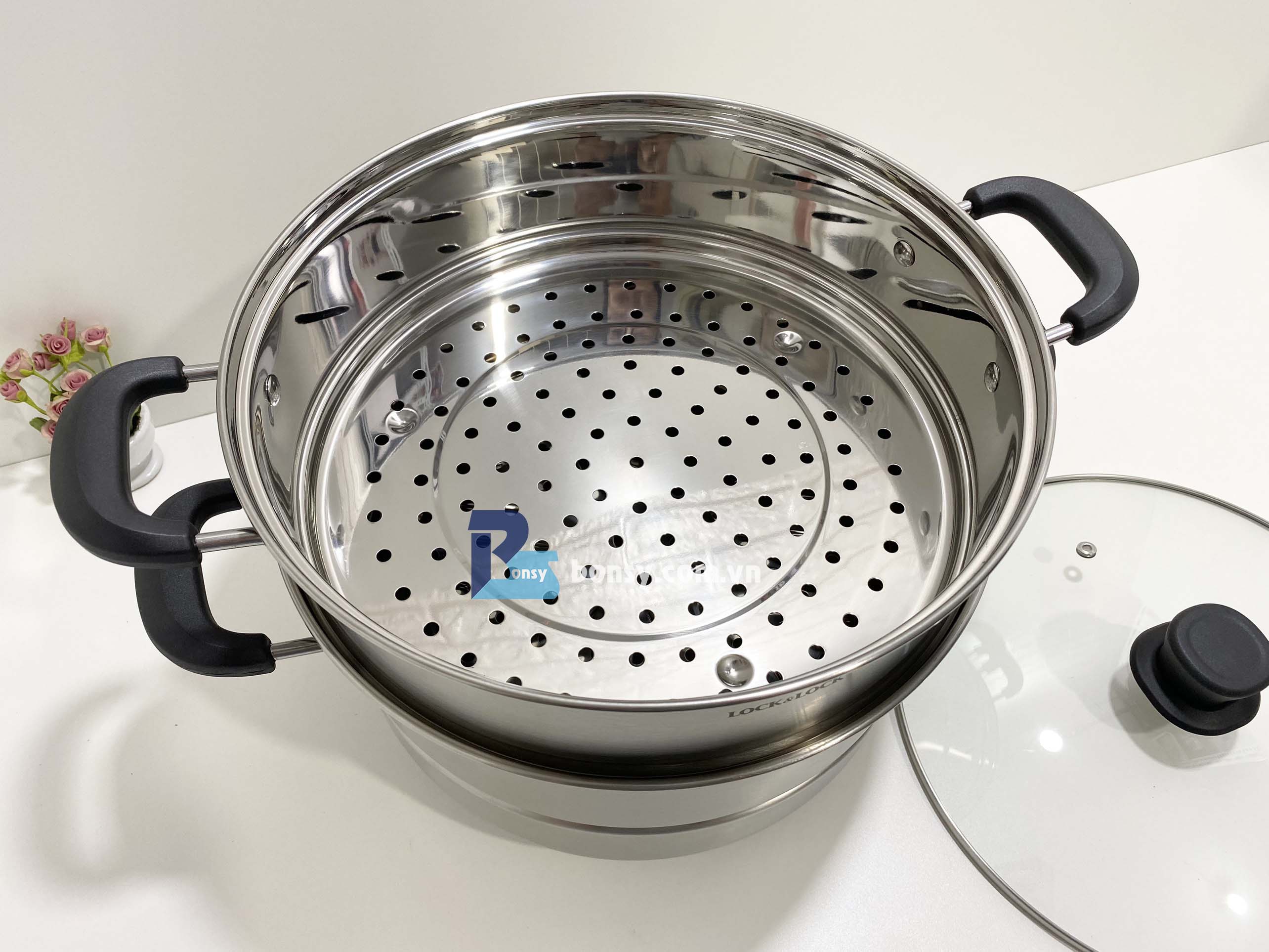 Bộ nồi hấp 2 tầng Lock&Lock Steamer Pot size 28cm