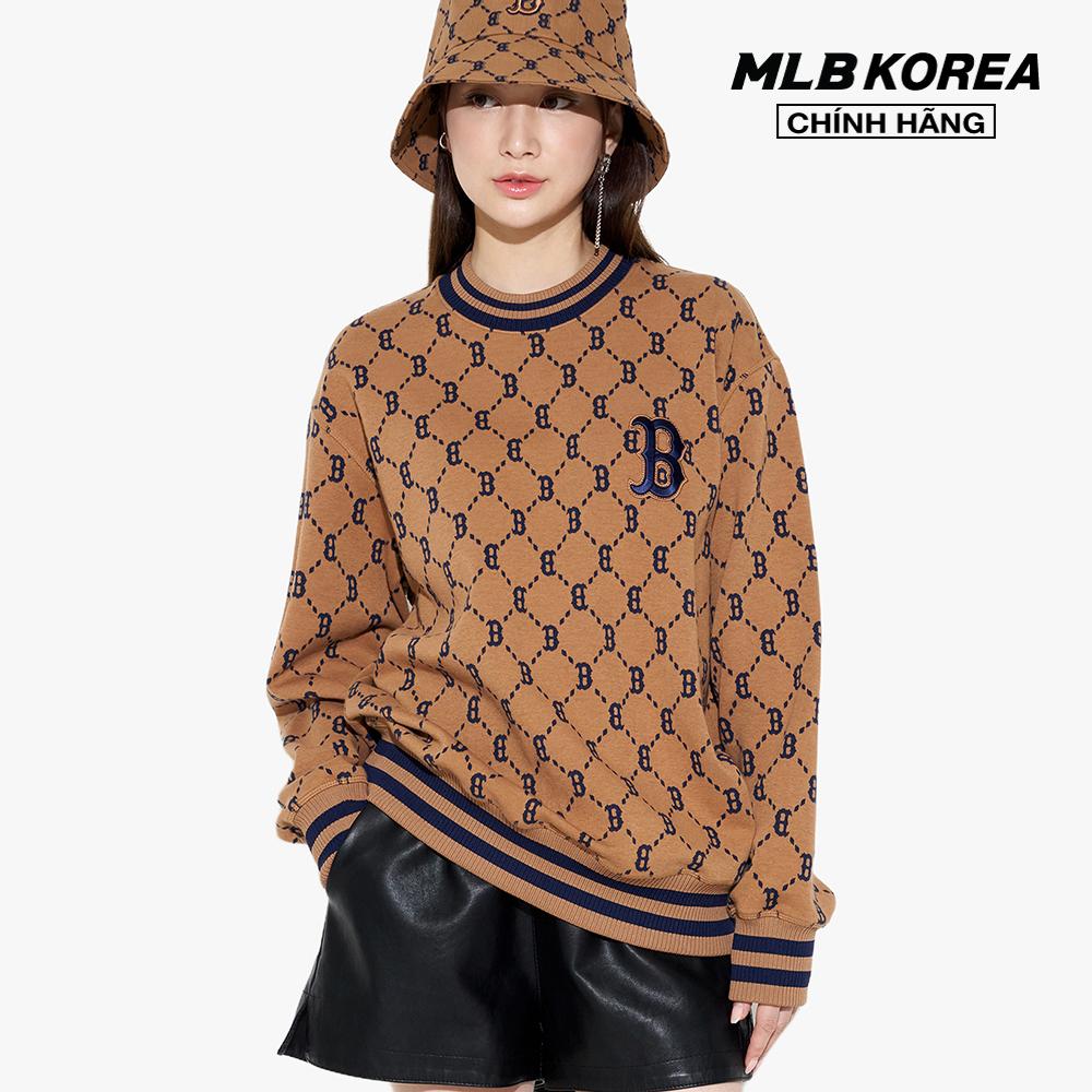 Áo Dài Tay Nam Nữ MLB Unisex NY Yankee Beigie  3AMTB020