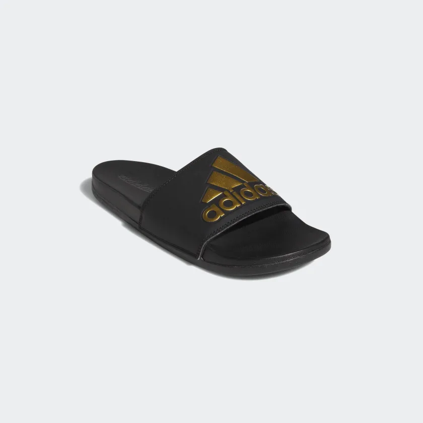 Adidas Adilette Comfort Slides Big Logo - Gold