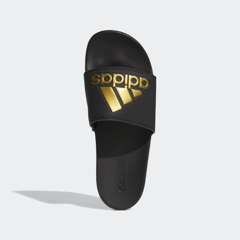 Adidas Adilette Comfort Slides Big Logo - Gold