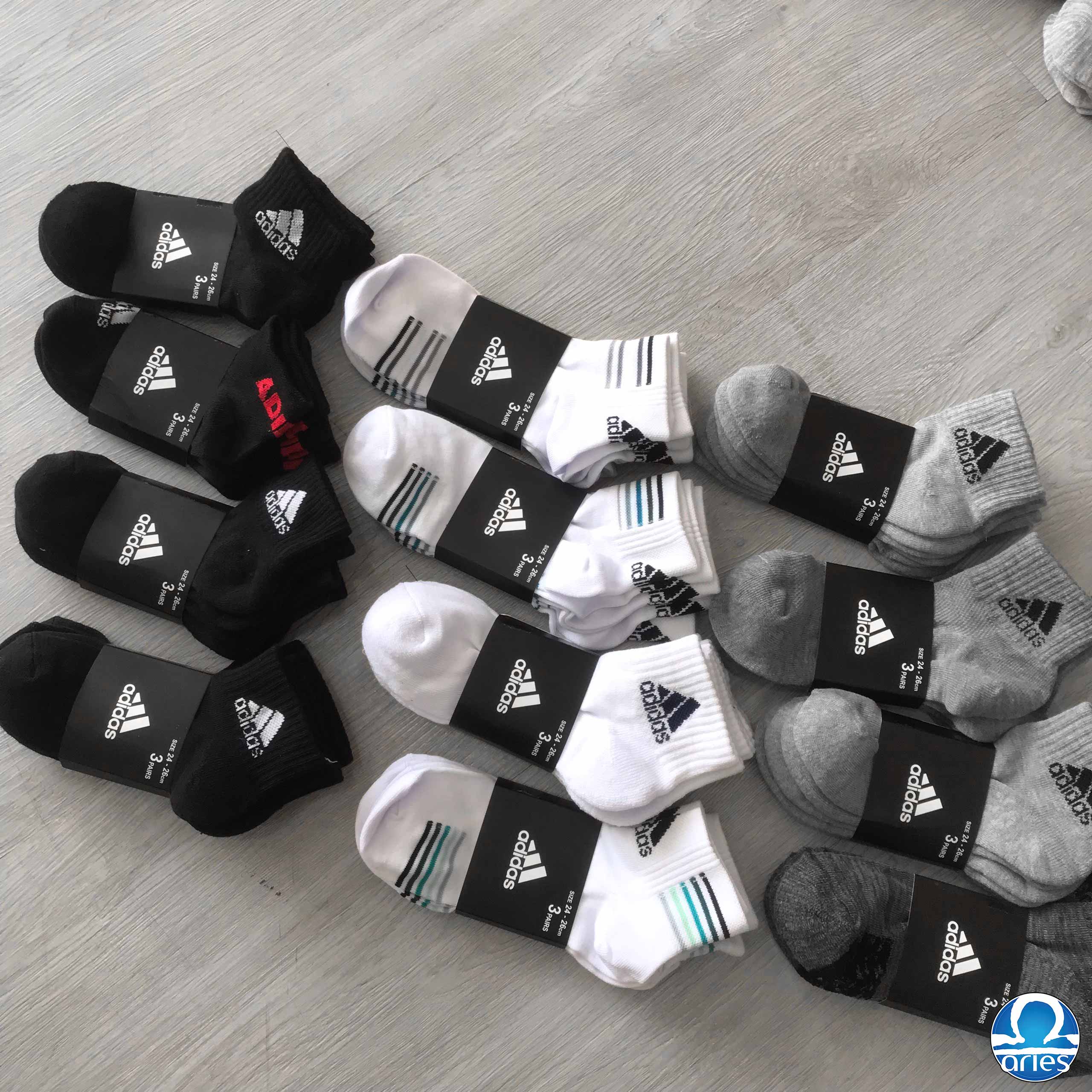 Adidas ankle socks pack 3 size 38-43