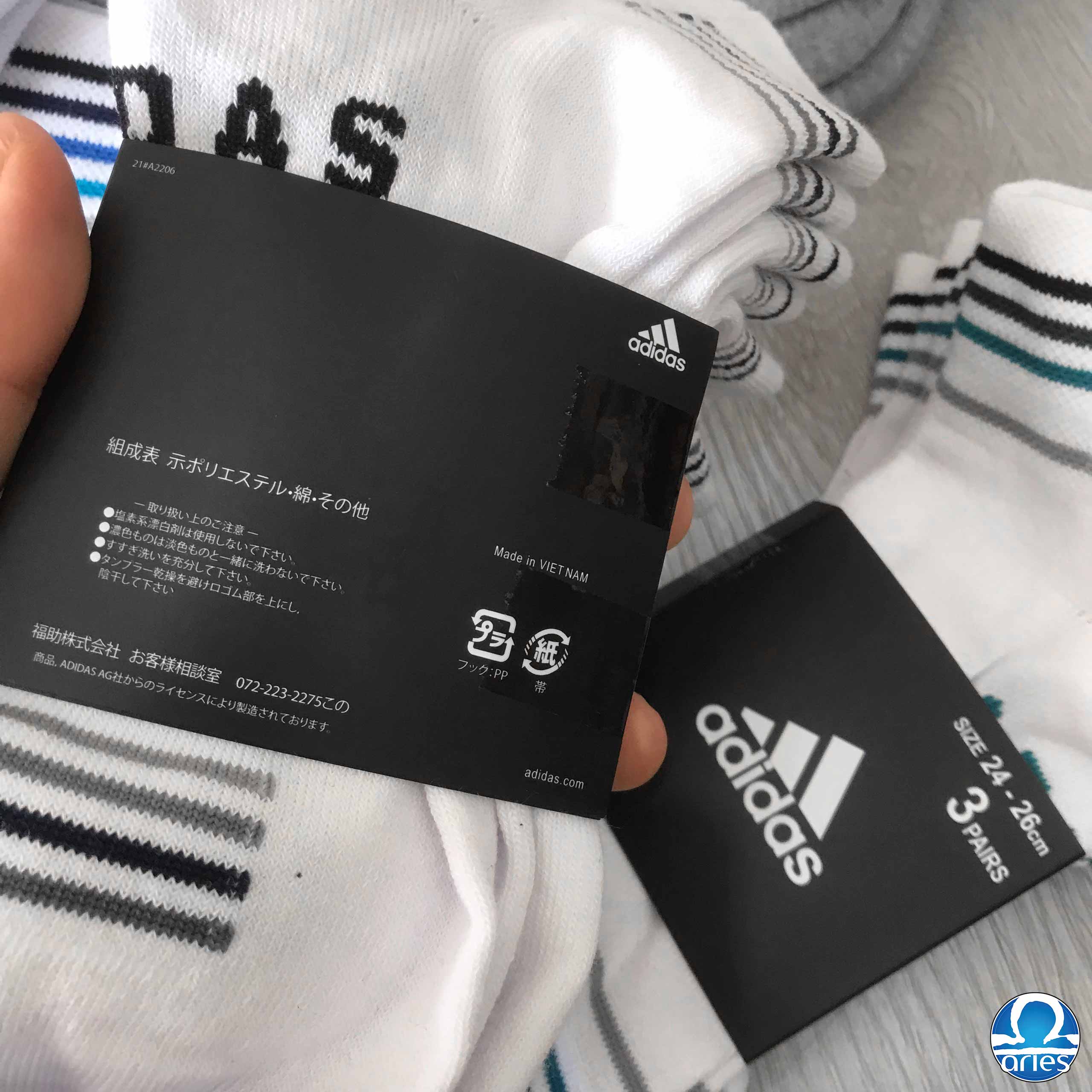 Adidas ankle socks pack 3 size 38-43