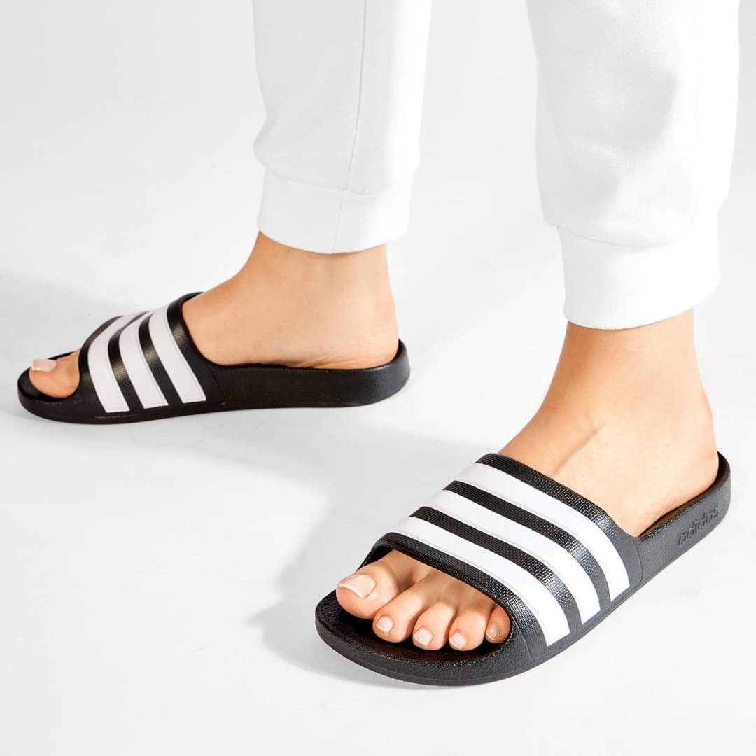 Adidas Adilette Aqua Black/white F35543