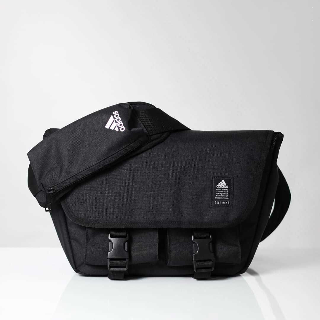 Adidas-Gray-Polyester-Casual-Messenger Bag