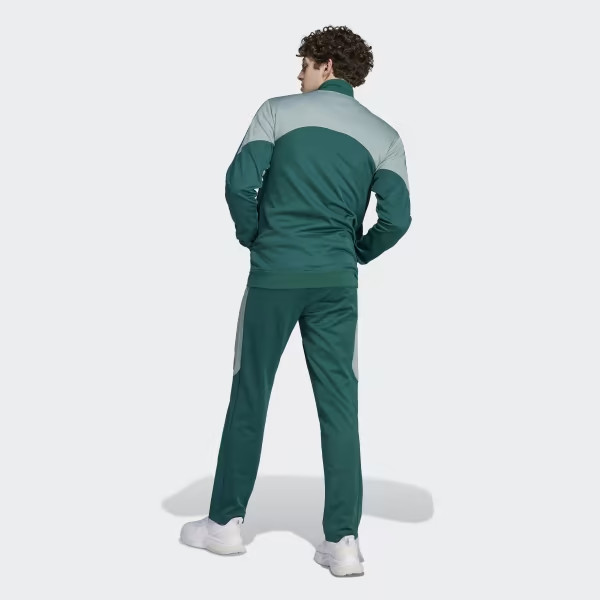 Colorblock Track Jacket- Green