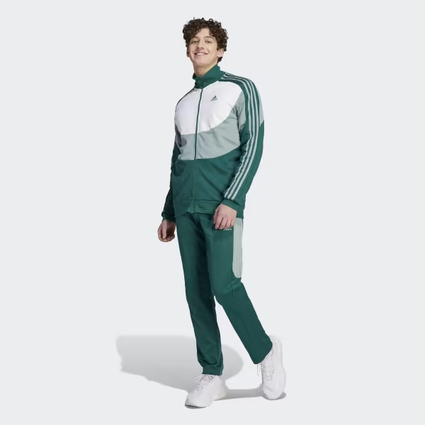 Colorblock Track Jacket- Green