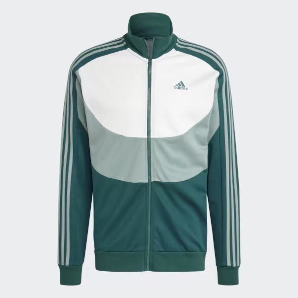 Colorblock Track Jacket- Green