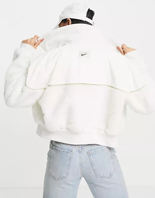 Jacket Crop Nike Sherpa