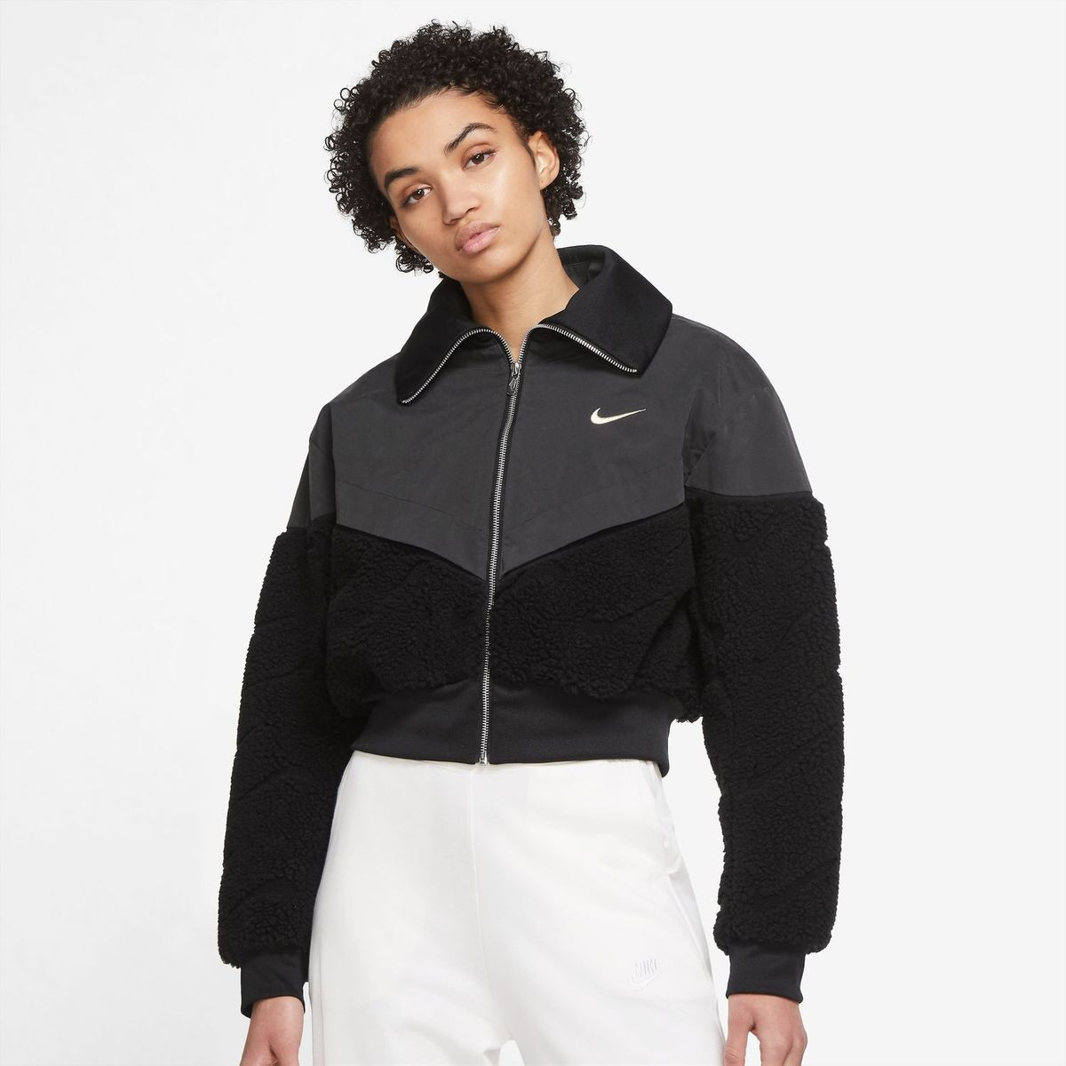 Jacket Crop Nike Sherpa