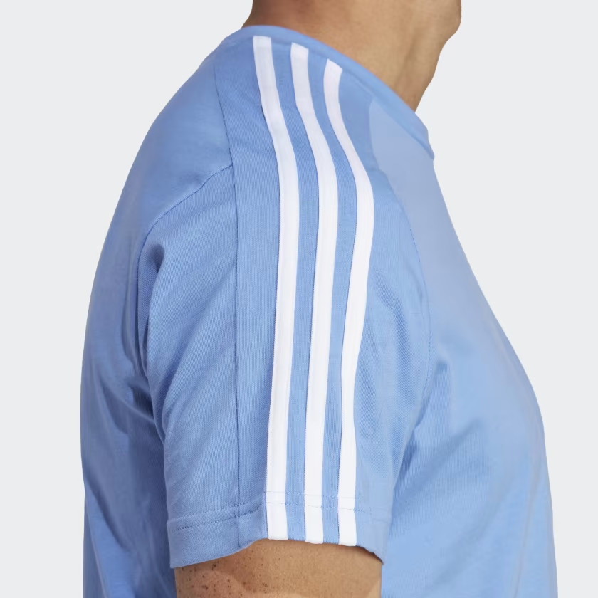 adidas Essentials Jersey 3-Stripes Tee - Blue