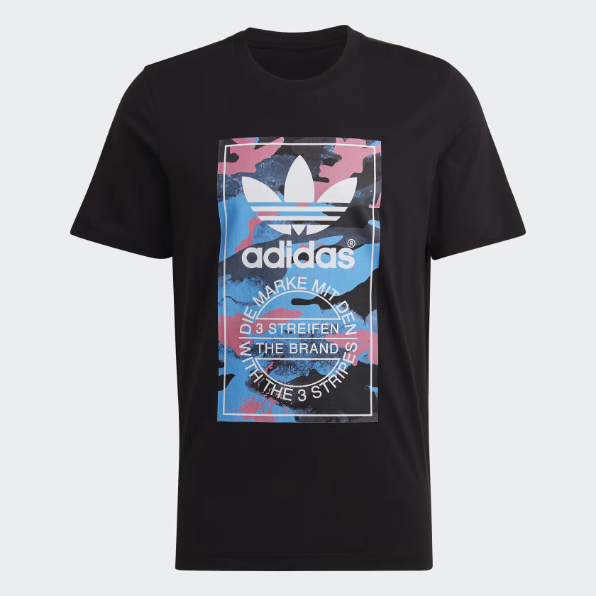 adidas Graphic Camo Tee - Black