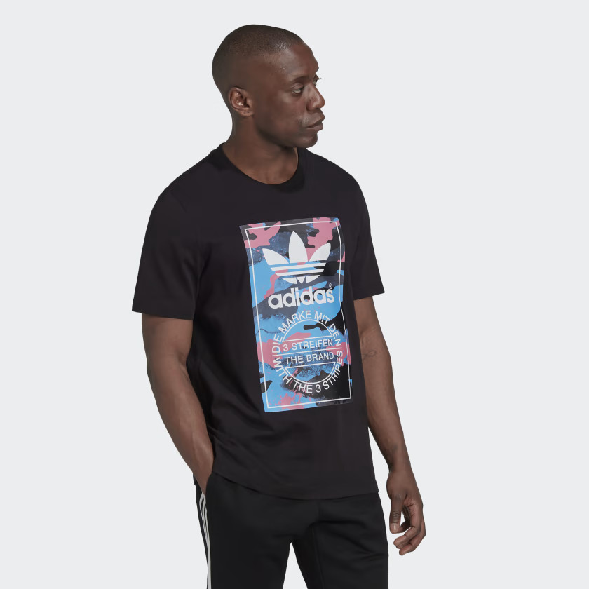 adidas Graphic Camo Tee - Black