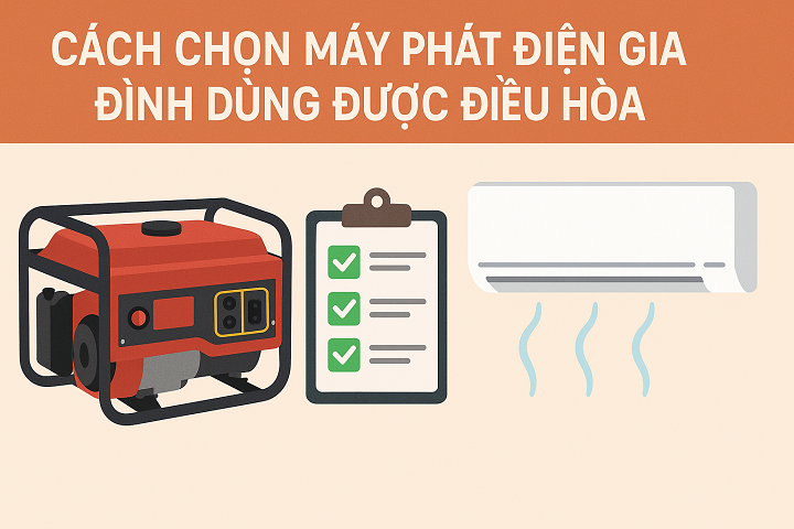 Cách Chọn Máy Phát Điện Gia Đình Dùng Được Điều Hòa
