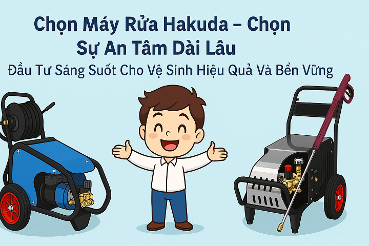 Chọn Máy Rửa Xe Hakuda – Chọn Sự An Tâm Dài Lâu: Đầu Tư Sáng Suốt Cho Vệ Sinh Hiệu Quả Và Bền Vững