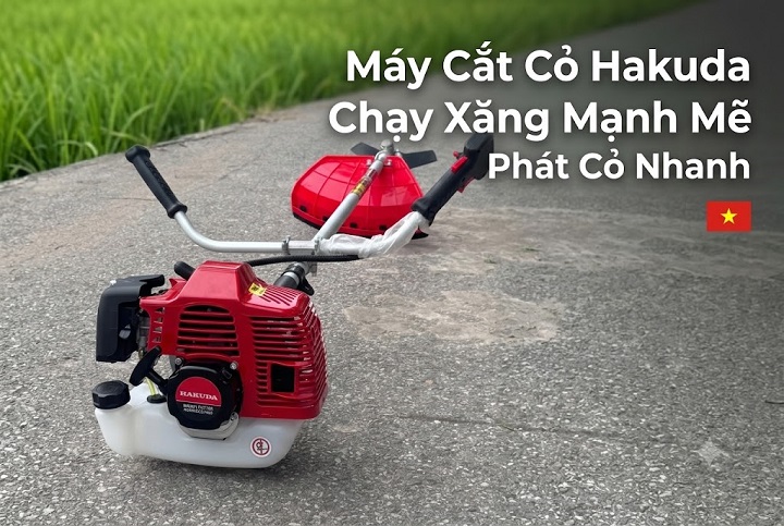Máy Cắt Cỏ Hakuda Chạy Xăng Mạnh Mẽ | Phát Cỏ Nhanh, Bền Đẹp