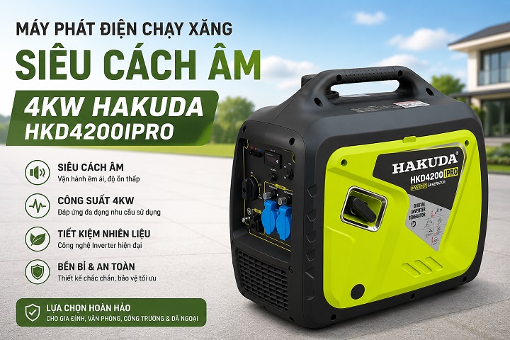 Nên Mua Máy Phát Điện Xăng Inverter Hakuda HKD4200IPRO Thế Hệ Mới Không?