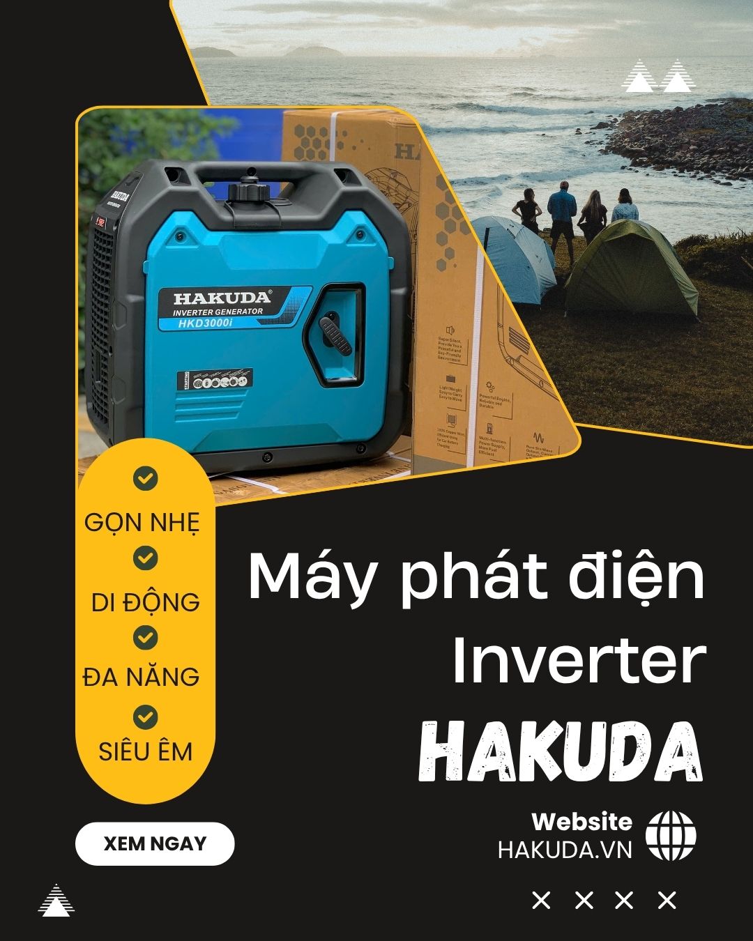 Nhỏ gọn, Di động, Đa năng: Máy phát điện Inverter – Người bạn đồng hành lý tưởng cho mọi chuyến đi và công việc
