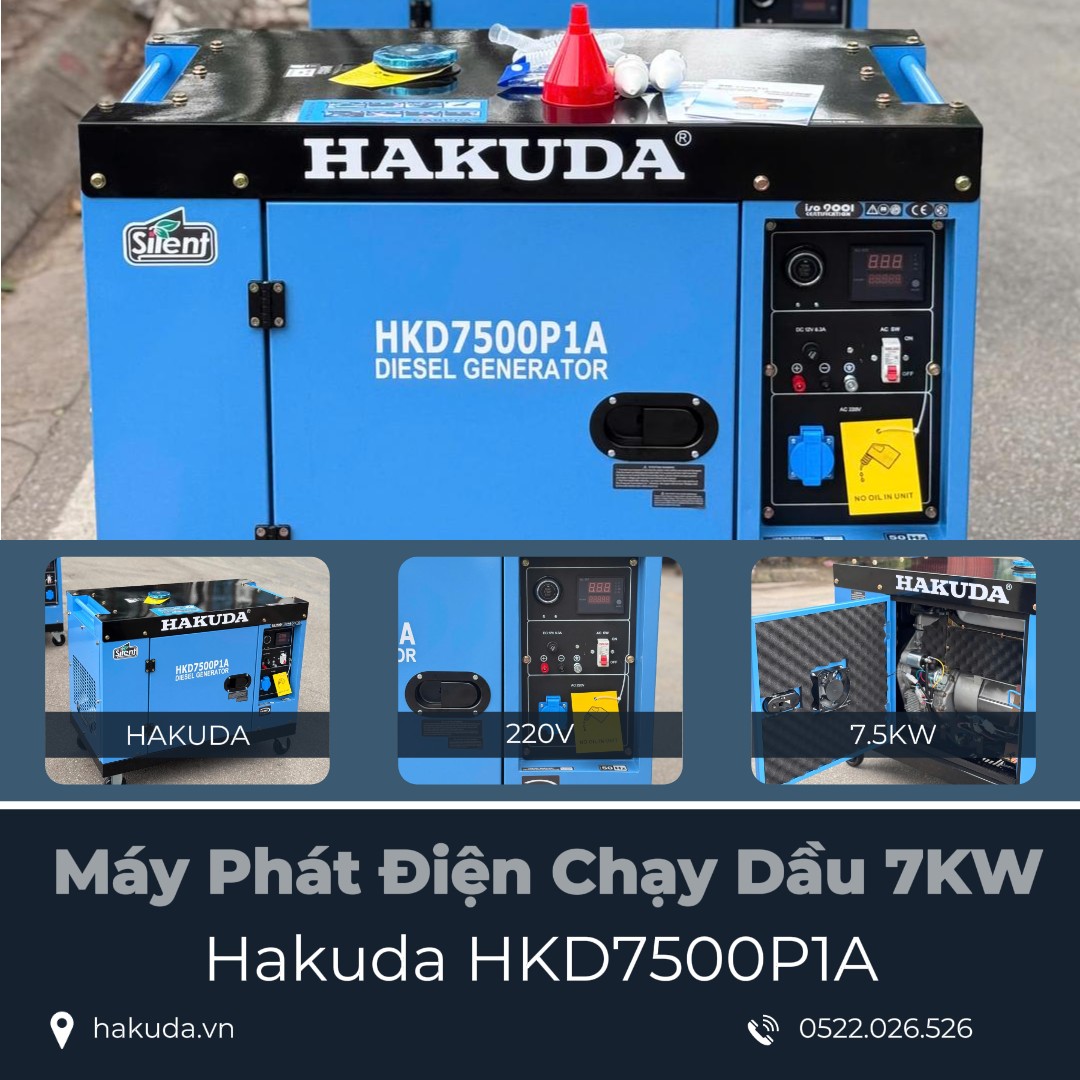 Máy Phát Điện HAKUDA HKD7500P1A: Giải Pháp Vàng Khi Mất Điện